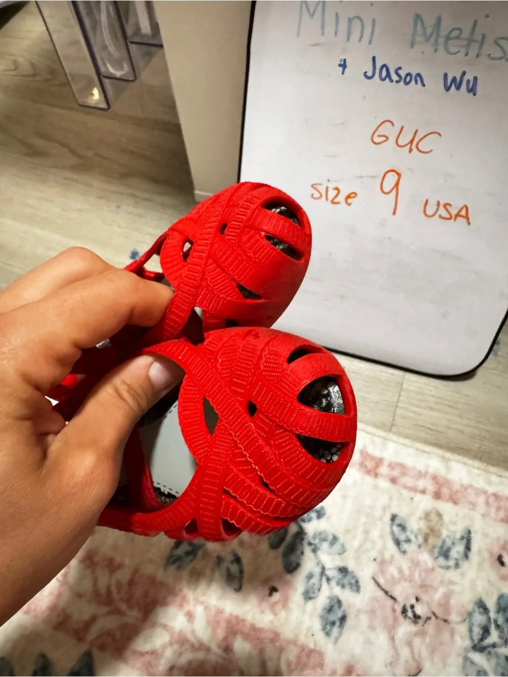 Mini Melissa Red Girls' Mary Jane Dress Shoes